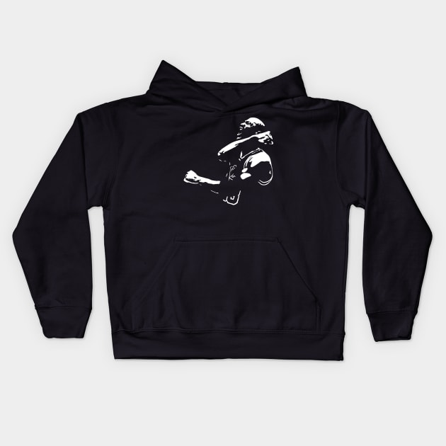 Michael Jordan Silhouette Kids Hoodie by inkstyl